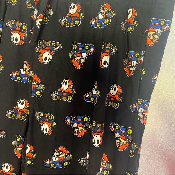 Super Mario pants pjs soft black video game lover Mario ghost gamer nerdy cute - Picture 6 of 6